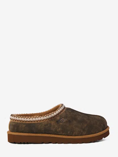 Ugg Chestnut Brown Suede Leather Tasman Ii Slippers In Brown