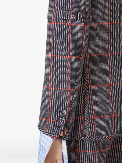 Thom Browne Checked Blazer In Red