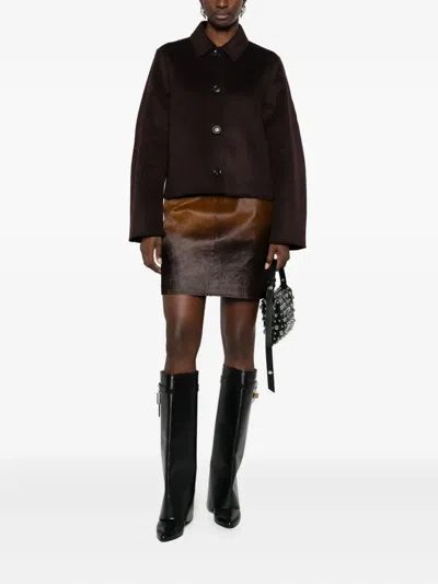 Samsoe & Samsoe Gradient-effect Skirt In Brown