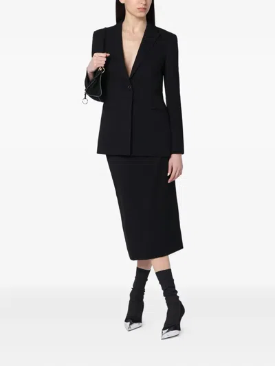Calvin Klein Tailored Pencil Skirt With High Waist And Slit In Black