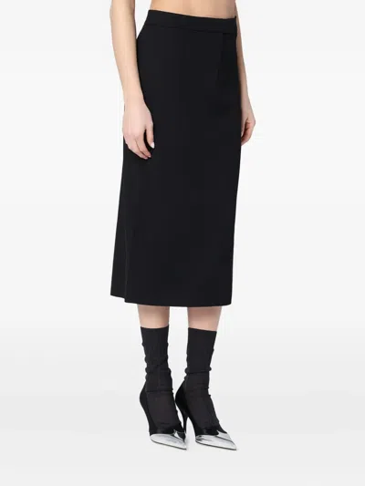 Calvin Klein Tailored Pencil Skirt With High Waist And Slit In Black