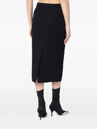 Calvin Klein Tailored Pencil Skirt With High Waist And Slit In Black