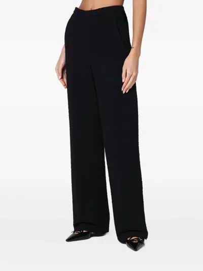 Loulou De Saison Textured Side-pocket Trousers In Black