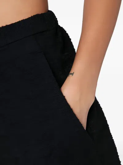 Loulou De Saison Textured Side-pocket Trousers In Black