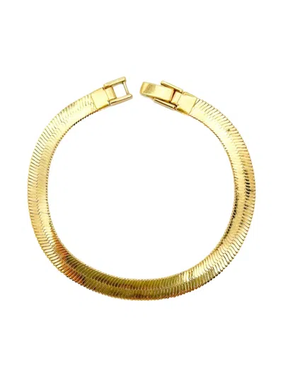 Pre-owned Jennifer Gibson Jewellery 1980s Snake-link Bracelet In Gold