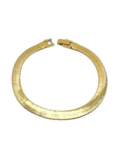 Pre-owned Jennifer Gibson Jewellery 1980s Snake-link Bracelet In Gold