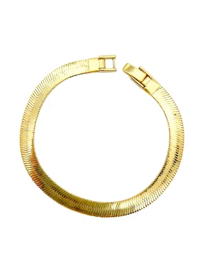 Pre-owned Jennifer Gibson Jewellery 1980s Snake-link Bracelet In Gold