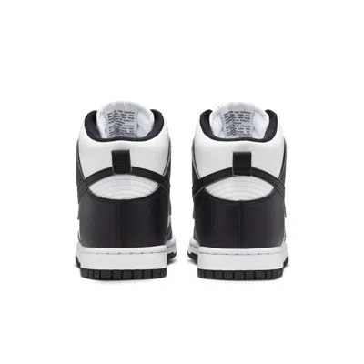 Nike Dunk High Dd1869-103 Wowhite Black Leather Lifestyle Shoes Rhs5226 In Multi