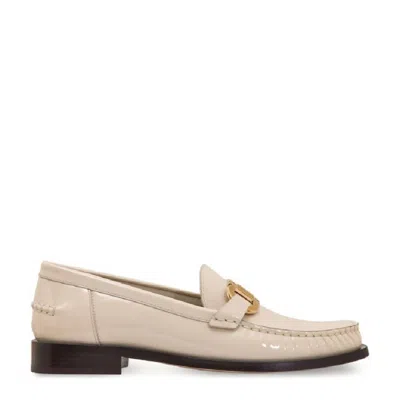 Ferragamo Gancini Round-toe Loafer In Neutral