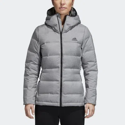 Adidas Originals (wmns) Adidas Sportswear Helionic Mel Hooded Jacket 'grey' In Gray
