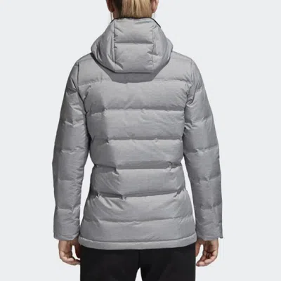 Adidas Originals (wmns) Adidas Sportswear Helionic Mel Hooded Jacket 'grey' In Gray