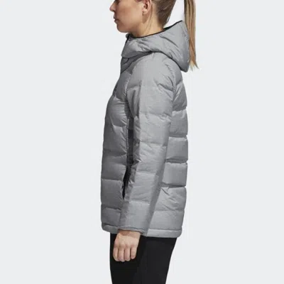 Adidas Originals (wmns) Adidas Sportswear Helionic Mel Hooded Jacket 'grey' In Gray