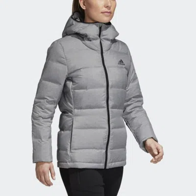 Adidas Originals (wmns) Adidas Sportswear Helionic Mel Hooded Jacket 'grey' In Gray