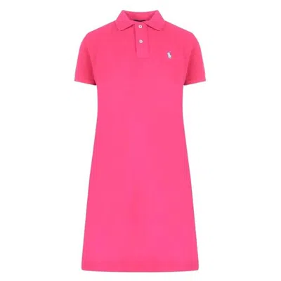 Polo Ralph Lauren Embroidered-pony Polo Dress In Pink