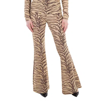Stella Mccartney All-over Motif High-rise Flared Pants In Multi
