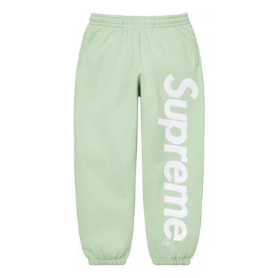 Supreme Satin Appliqu Sweatpants 'green White'