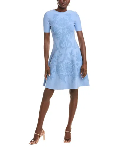 Oscar De La Renta A-line Dress In Blue