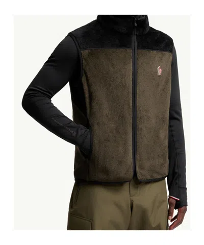 Moncler Grenoble Outwear Waistcoats In Green