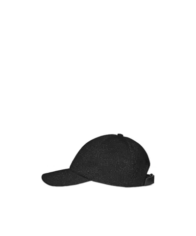 Gucci Knit Wool And Lamè Baseball Hat In Black