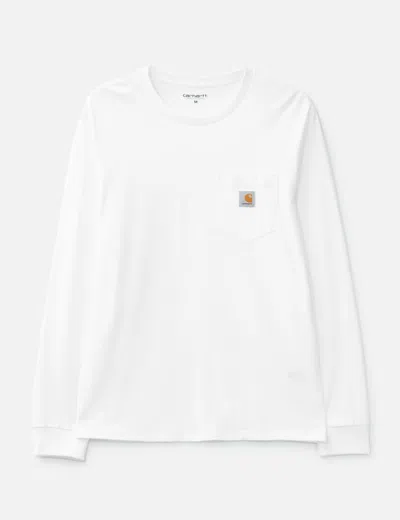 Carhartt Work In Progress Nelson Logo Patch Sweatshirt In White