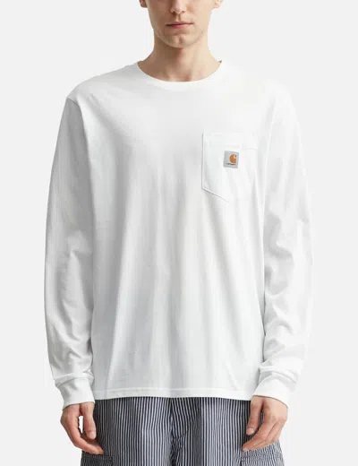 Carhartt Work In Progress Nelson Logo Patch Sweatshirt In White