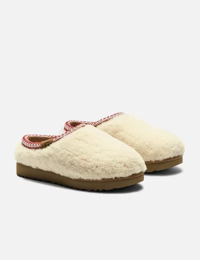 Ugg Tasman Maxi Curly 1158356-nat Slippers Womens Beige Sheepskin Slip On Gug183 In Neutral