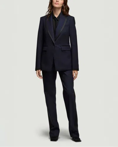 Argent Colorblocked Sculpted Blazer In Black