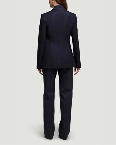 Argent Colorblocked Sculpted Blazer In Black