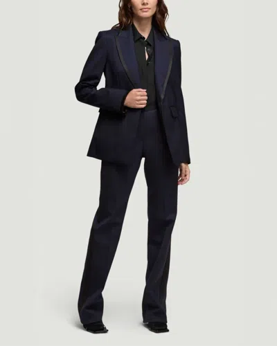 Argent Colorblocked Sculpted Blazer In Black