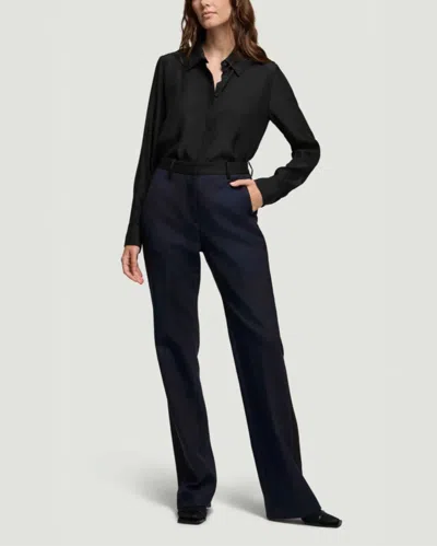 Argent Colorblocked Tuxedo Trouser In Black