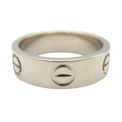 Pre-owned Cartier Silver White Gold (18k) Band Ring ()