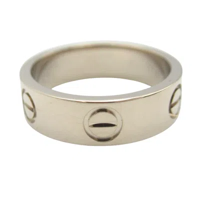 Pre-owned Cartier Silver White Gold (18k) Band Ring ()