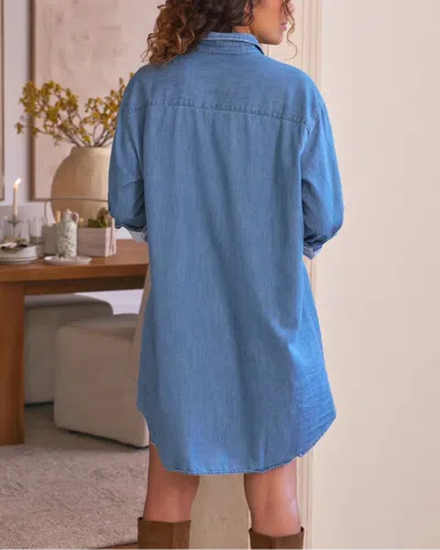 Frank And Eileen Mary Classic Shirtdress In Blue