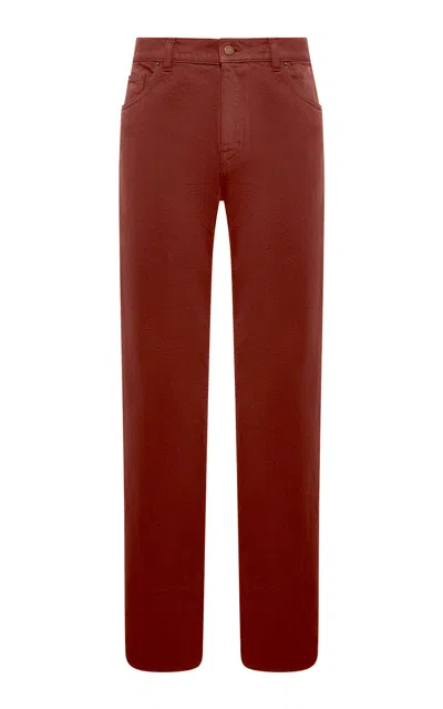 Gabriela Hearst Rey Straight-leg Five Pocket Pant In Burnt Sienna Recycled Cotton Denim In Brown