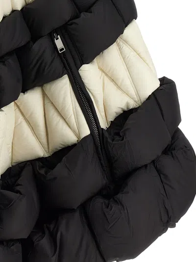 Raxxy Striped Hooded Cape In Multi