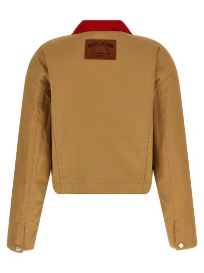 Apc A.p.c. X Marc Jacobs Capsule Jacket Puffer Jackets Beige In Brown