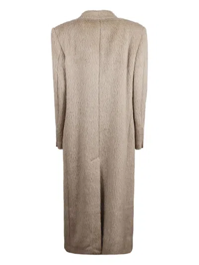 Tagliatore Beige Double-breasted Coat In Wool Blend In Neutral