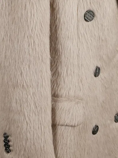 Tagliatore Beige Double-breasted Coat In Wool Blend In Neutral