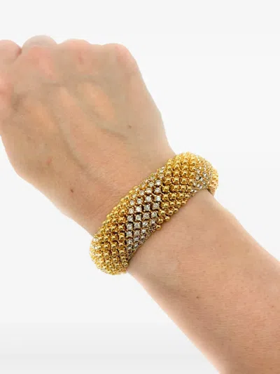 Pre-owned Ciner Vintage 1960s Crystal Bracelet In Gold