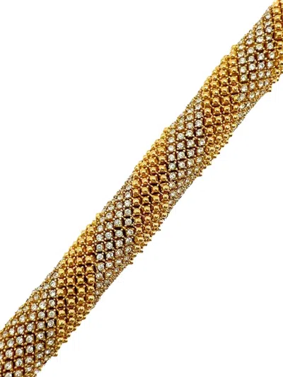 Pre-owned Ciner Vintage 1960s Crystal Bracelet In Gold