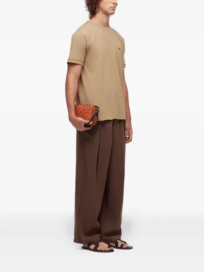 Osklen Contrast-seam T-shirt In Brown