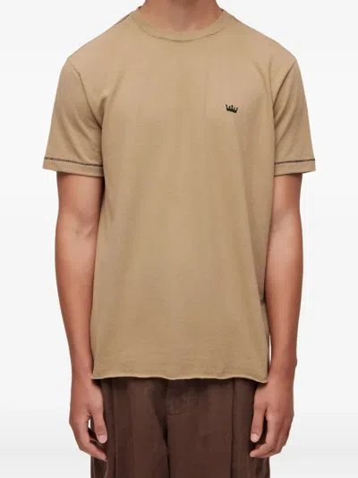 Osklen Contrast-seam T-shirt In Brown