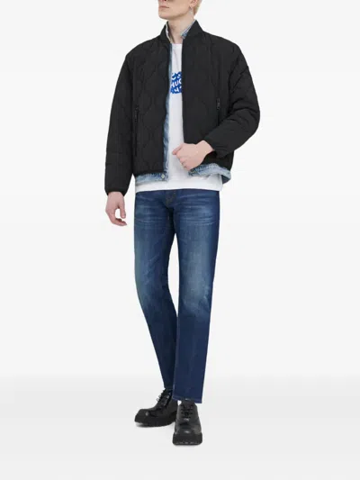 Hugo Boss Distressed Denim Jeans In Blue