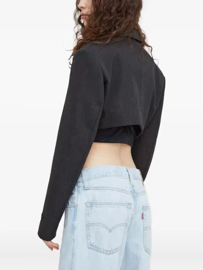 Herskind Buttoned Bolero Top In Blue
