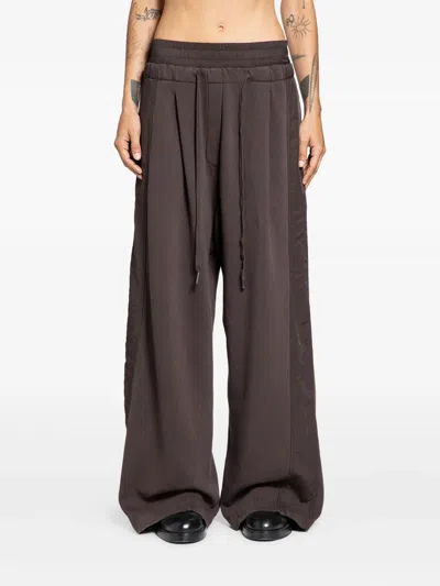 Andrea Ya'aqov Elasticated-waistband Trousers In Brown