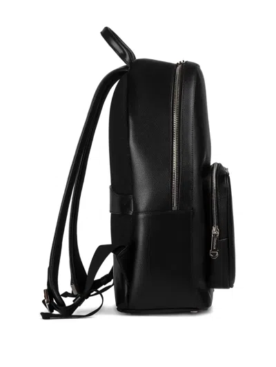 Doucal's Leather Backpack In Black