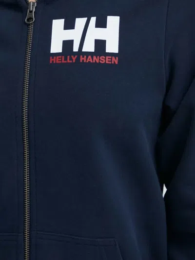 Helly Hansen Logo-print Zip-fastening Sweatshirt In Blue