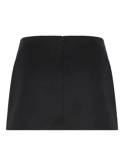 Givenchy Gonna Mini In Lana Polvere Di Grano In Black