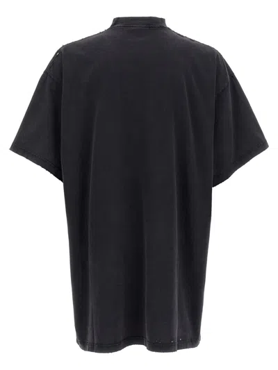 Balenciaga Logo T-shirt In Black