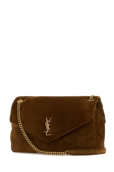 Saint Laurent Handbags. In Brown